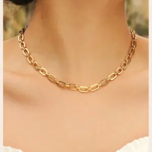 Choker de Cadena Ovalada Gruesa